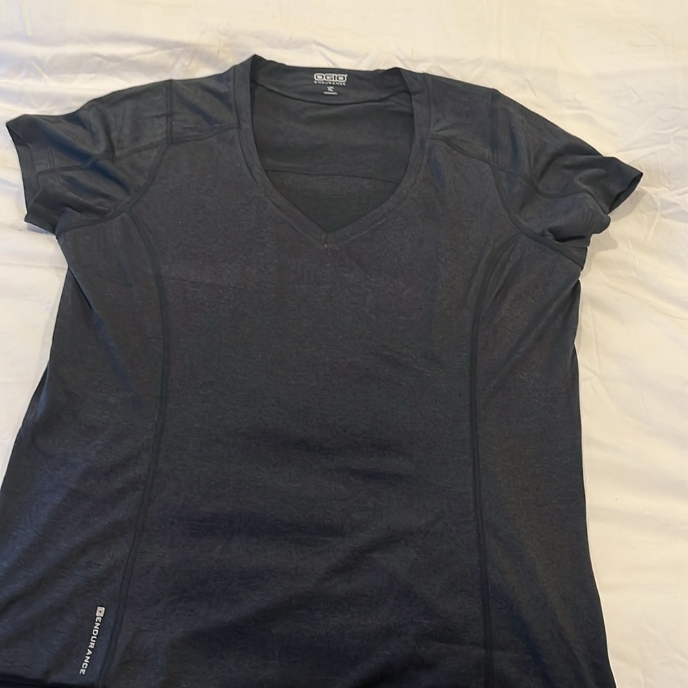 OGIO V-Neck Women's Active Endurance Top Size XL Charcoal Gray